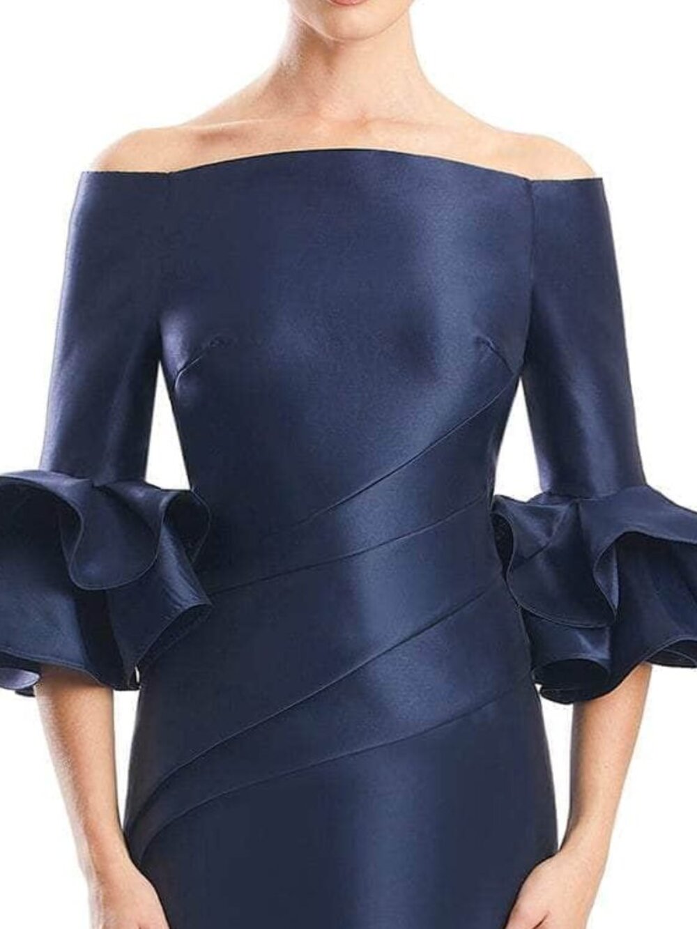 NWT Alexander by Daymor 1758S23 Mother of the Bride Dress Navy Size 6 - Picture 2 of 8